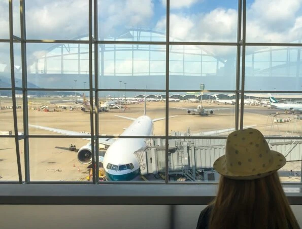 View from The Wing first class lounge at Hong Kong International Airport: Cathay Pacific First Class review