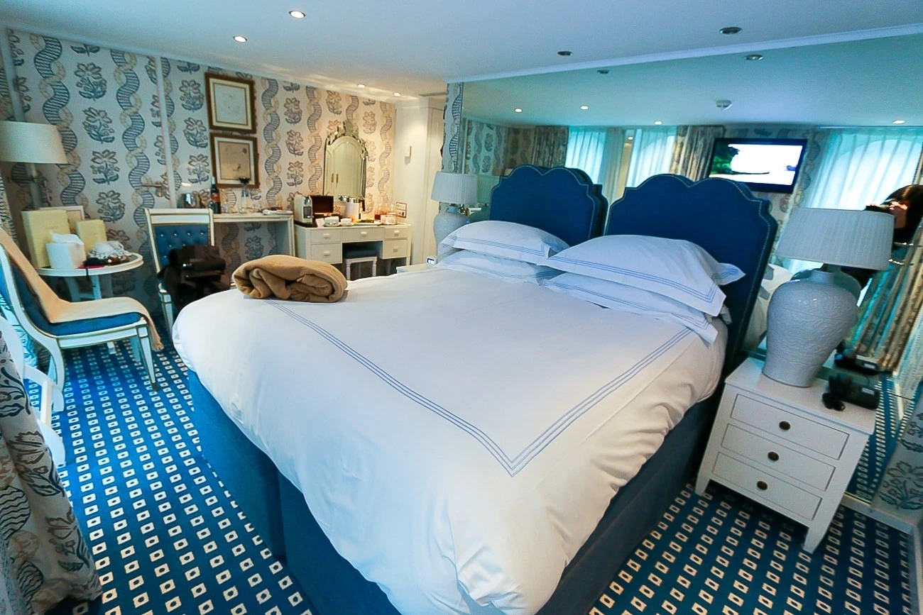 The suites on Uniworld's River Queen ships provide much-needed space, amenities and comfortable beds.