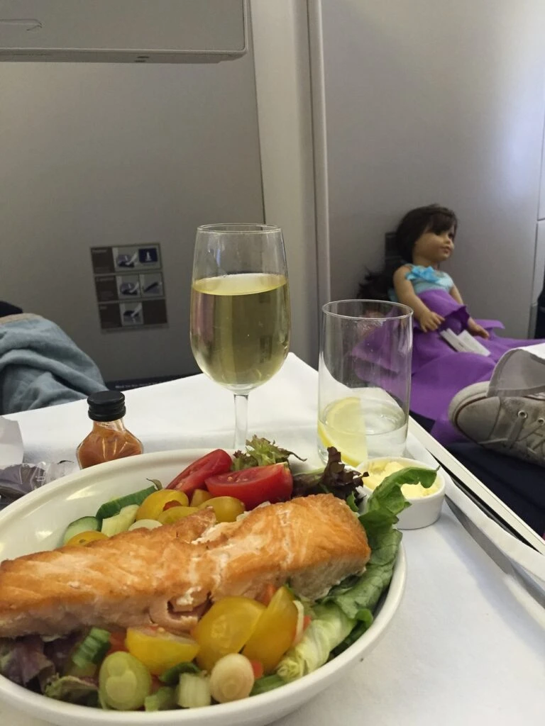 Delicious salmon salad entree.