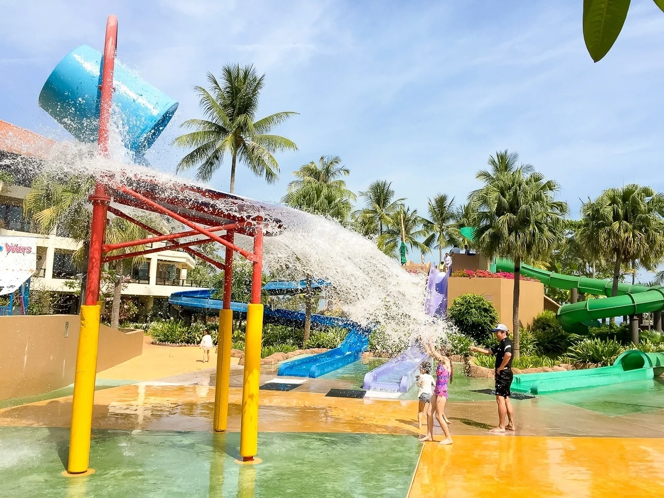Kids love the water play area at Shangri-la's Tanjung Aru Resort and Spa in Kota Kinabalu