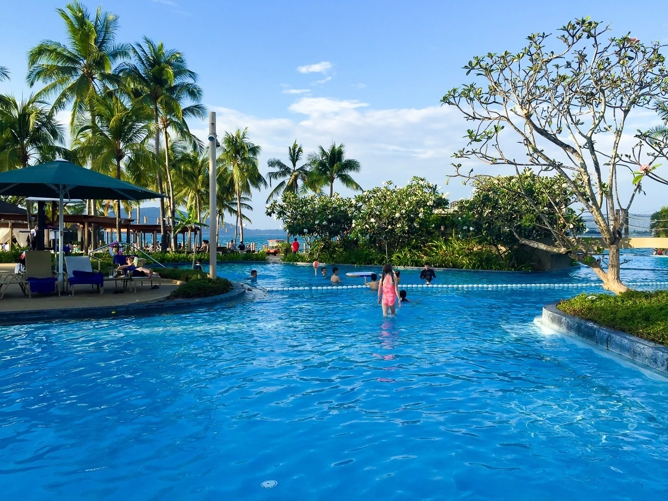 Shangri-la's Tanjung Aru Resort and Spa oceanfront pool is excellent for all ages.