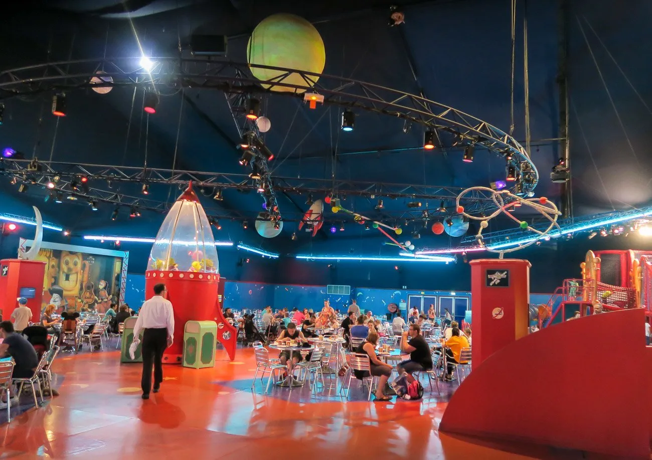 Don't dine at Buzz Lightyear's Pizza Planet at Disneyland Paris. Yuck.