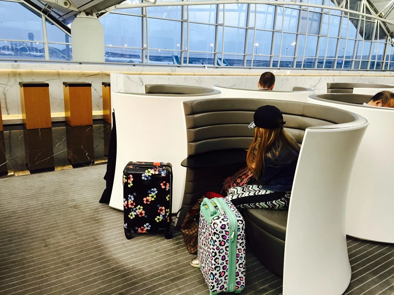 Cathay Pacific's The Wing business class lounge in Hong Kong International Airport