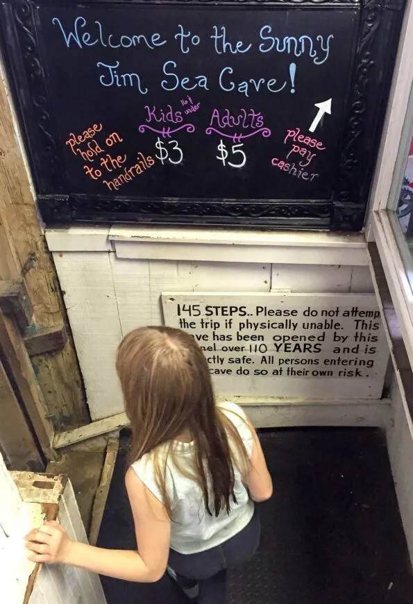 The entrance to Sunny Jim's Sea Cave in La Jolla