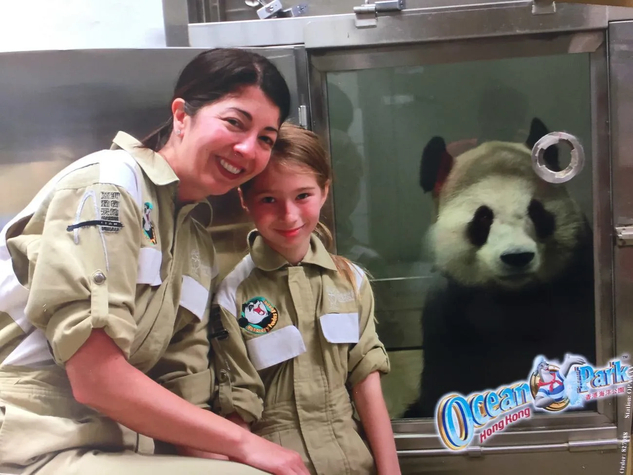 Participants in Ocean Park Hong Kong's panda keeper for a day get face-to-face with a giant panda!