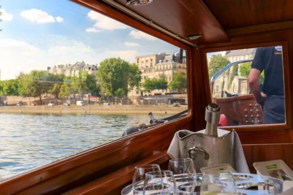We drank champagne during our private Seine cruise with River Limousine in Paris. Extraordinary.