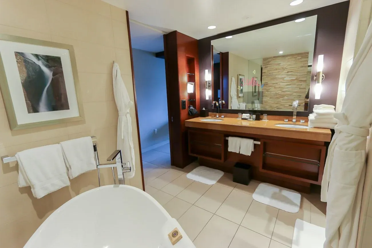 Four Seasons Hotel Denver has beautiful, spacious bathrooms with cool freestanding tubs