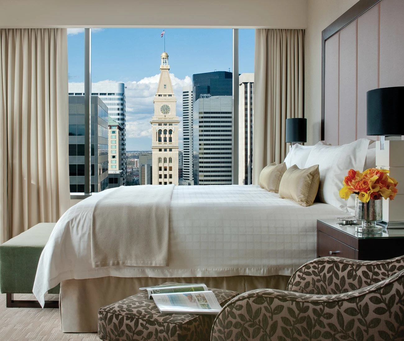 A king room at Four Seasons Hotel Denver with a view