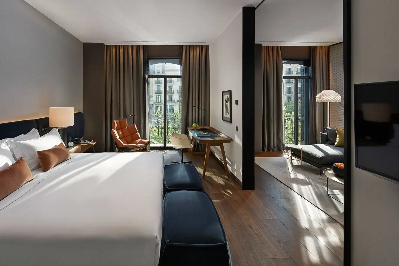 The separate bedroom in the Deluxe Suite at Mandarin Oriental, Barcelona