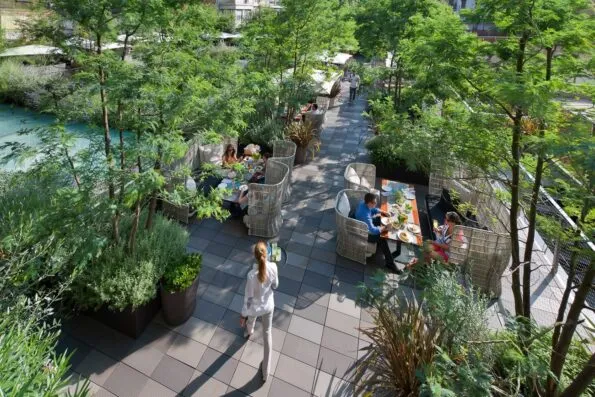 The Mimosa Garden at Mandarin Oriental, Barcelona is an oasis in a big city with a fabulous drinks and food menu.