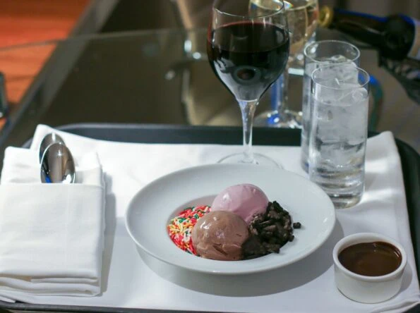 The delicious room service ice cream at Four Seasons Hotel Denver.