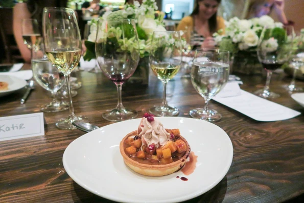 A caramel apple tart at Carpe Diem wine bar in downtown Napa, California