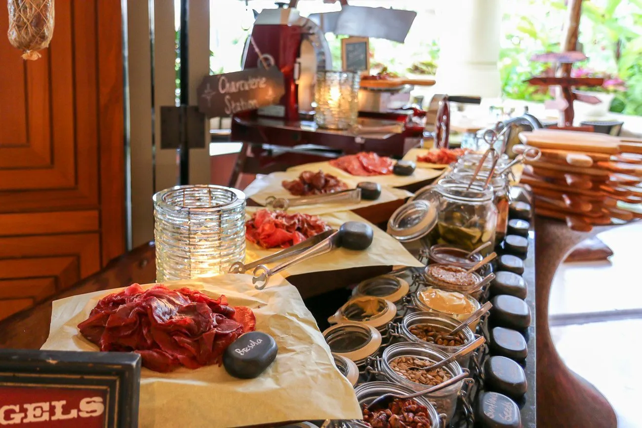 The charcuterie offerings at Four Seasons Maui's DUO Steak and Seafood restaurant's Farmer's Market dinner are all sourced locally on the island. Amazing.