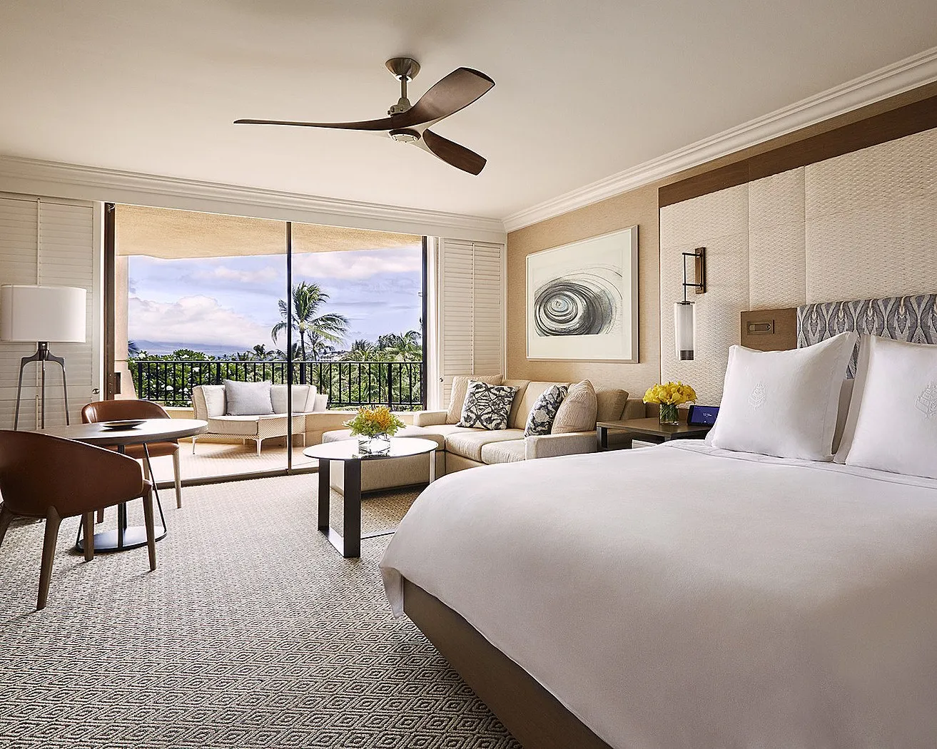 The rooms at Four Seasons Resort Maui at Wailea have recently been renovated to a gorgeous contemporary design.