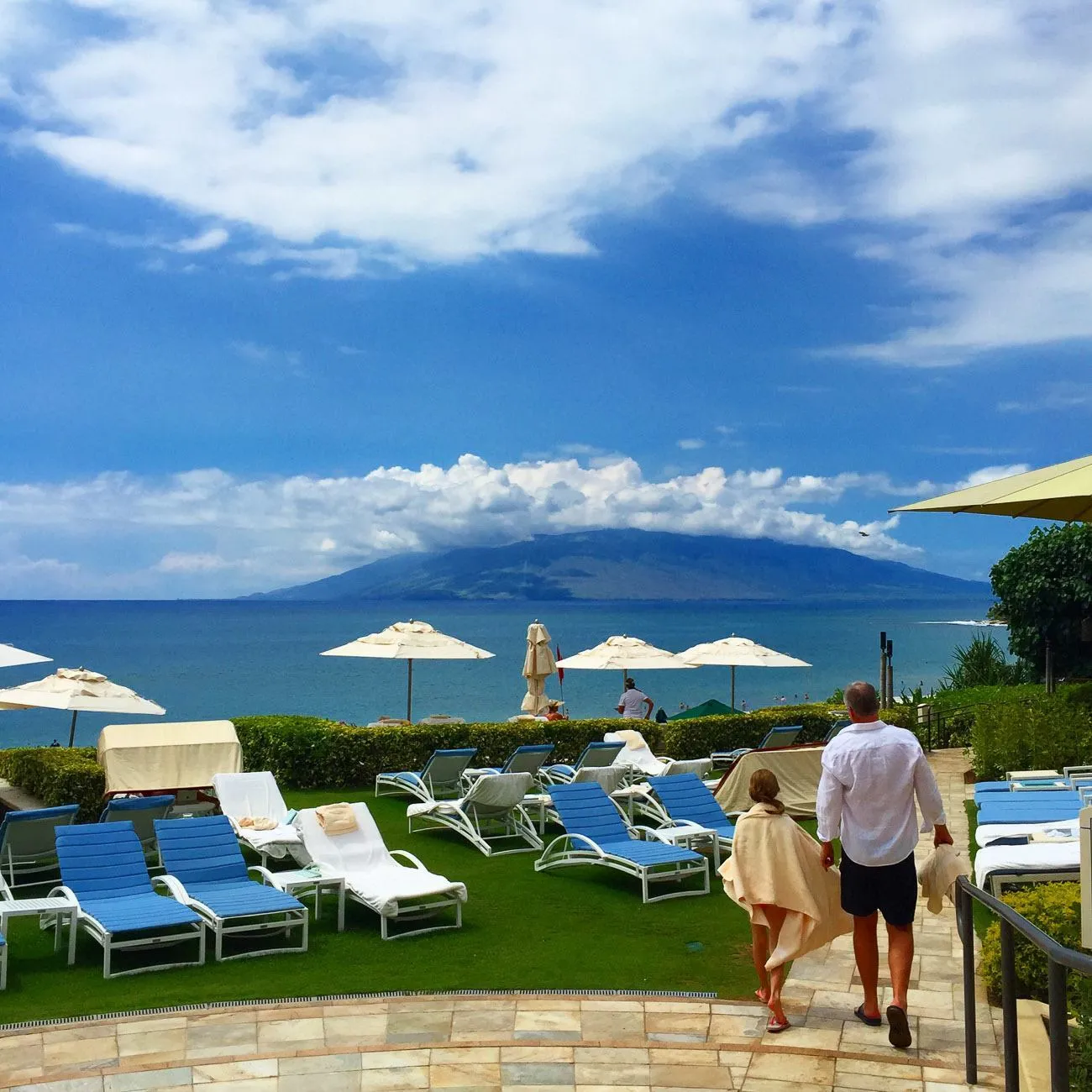 Lounging area near the beach at Four Seasons Resort Maui at Wailea