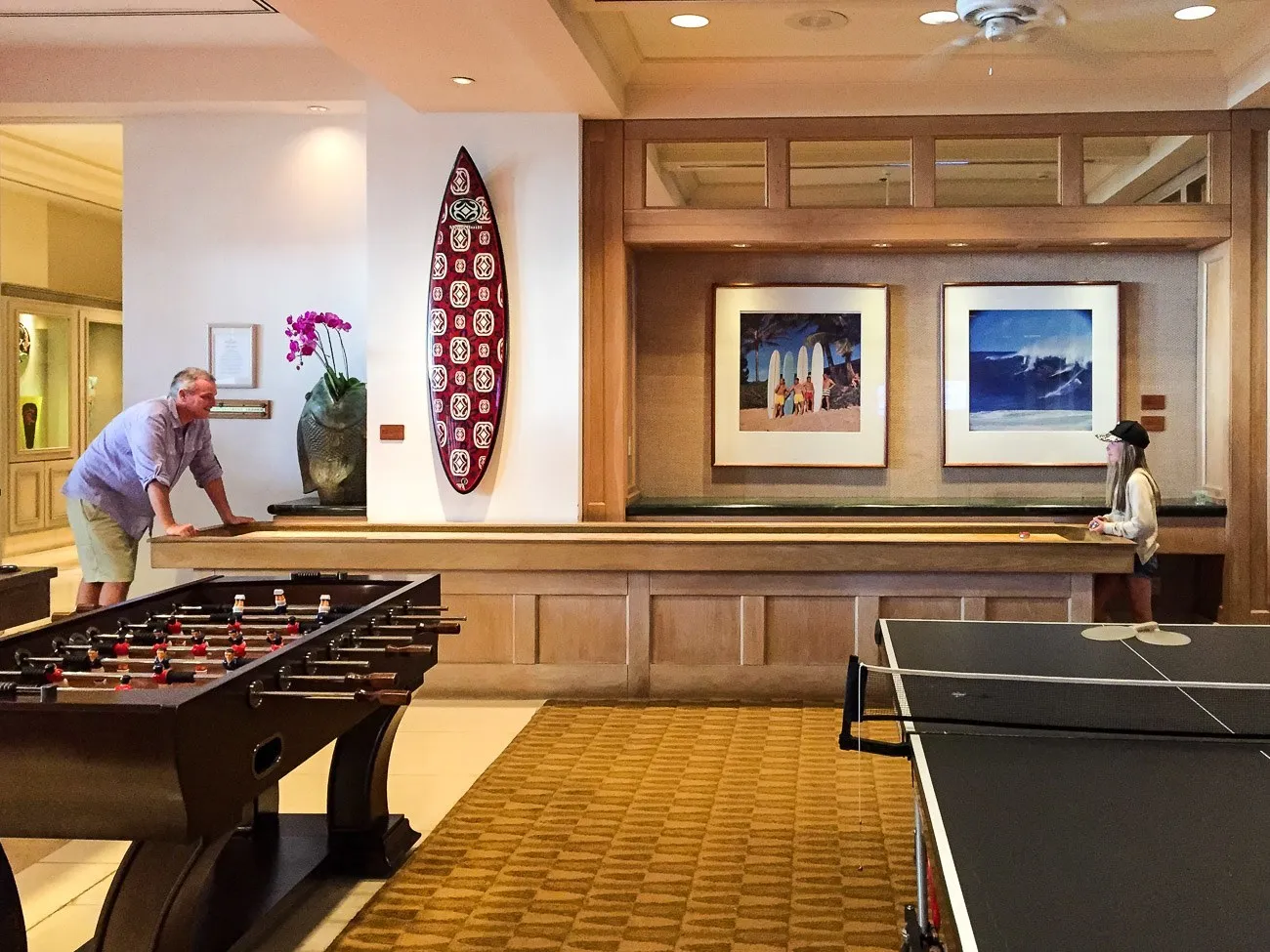 The game room at Four Seasons Resort Maui at Wailea
