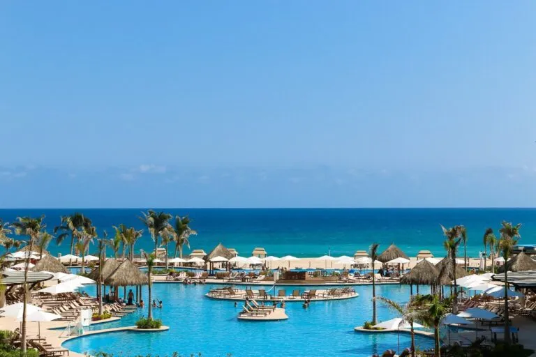The view from the lobby over Hyatt Ziva Los Cabos in Mexico.