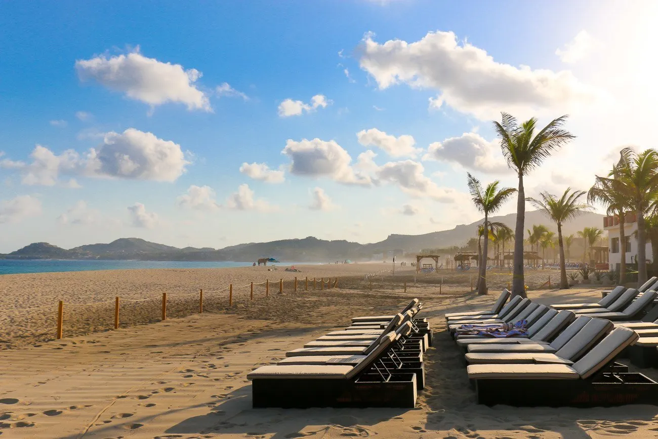 The beach in front of Hyatt Ziva Los Cabos in Mexico