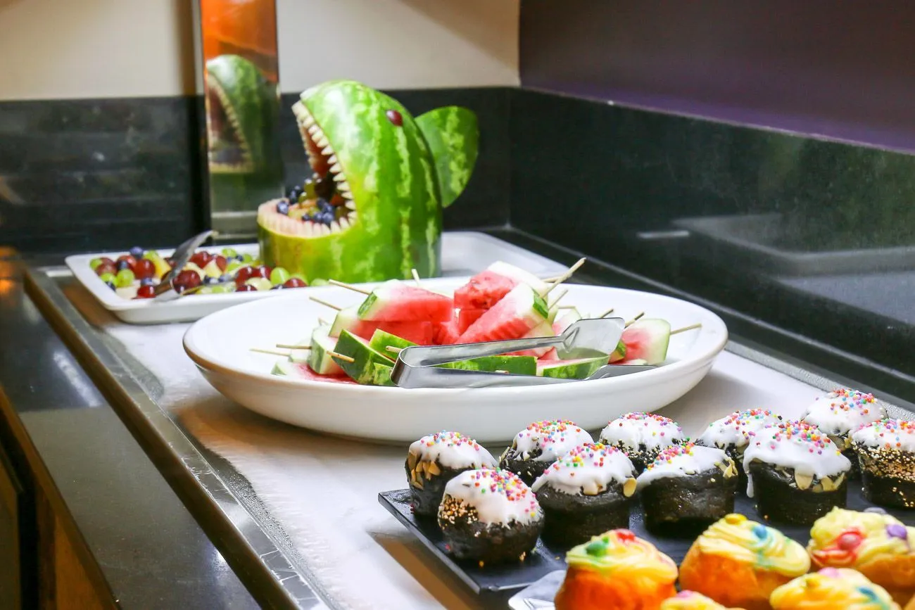 Part of the kids' breakfast buffet at Hyat Ziva Los Cabos' La Plaza restaurant