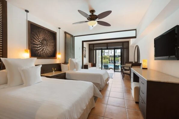 A swim up double suite at Hyatt Ziva Los Cabos in Mexico