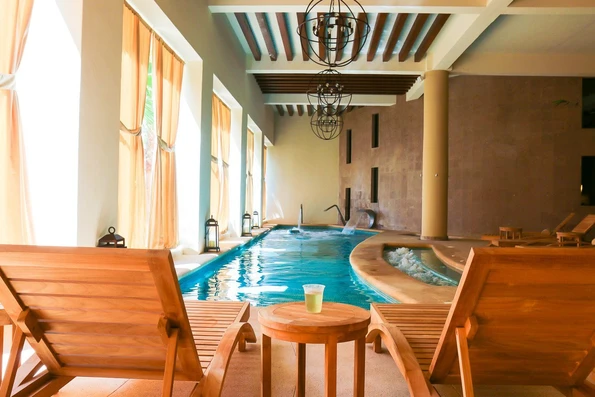 The gorgeous spa lounging facilities at Hyatt Ziva Los Cabos in Mexico