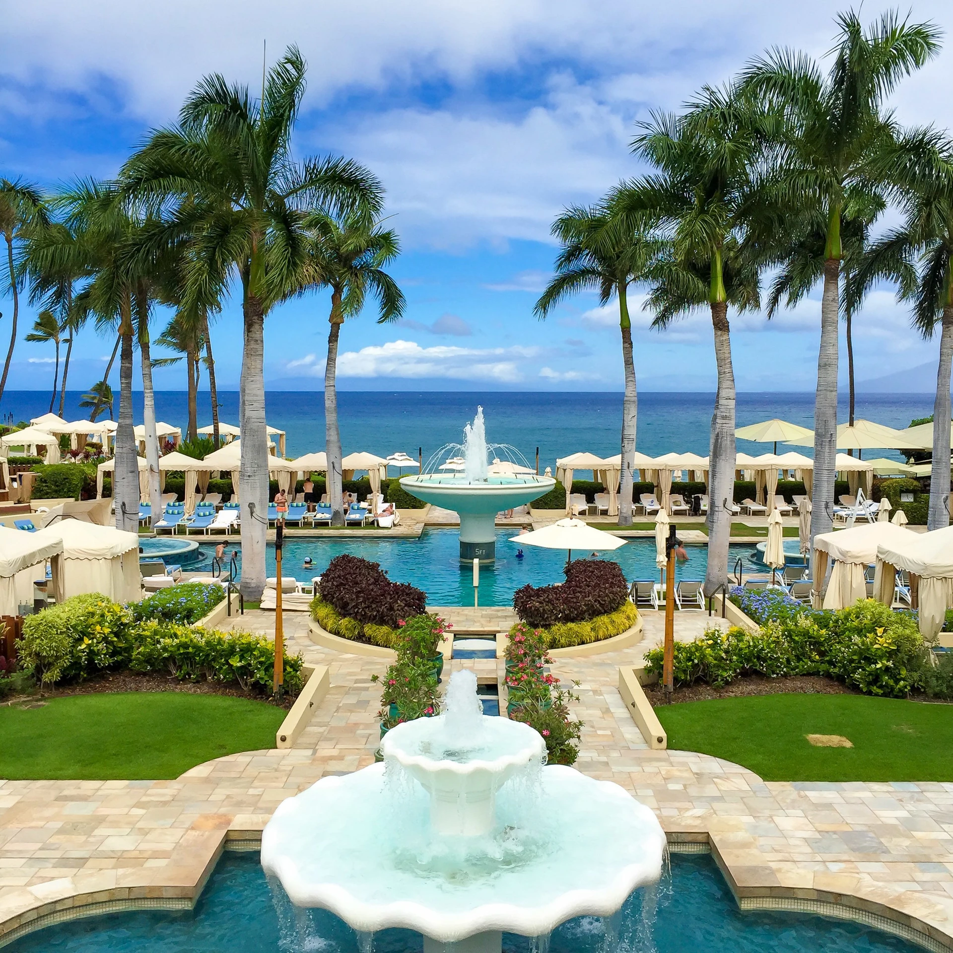 The main swimming pool at Four Seasons Maui