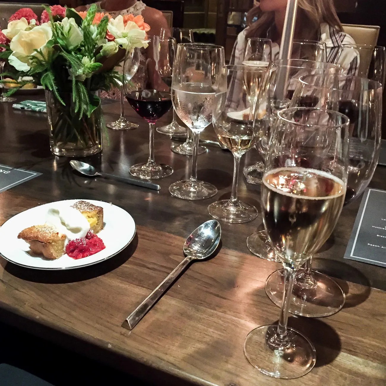 Dessert paired with Sterling wines at Rutherford House in Napa Valley