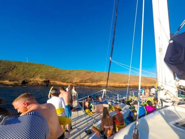 The Kai Kanani catamaran at Molokini Crater