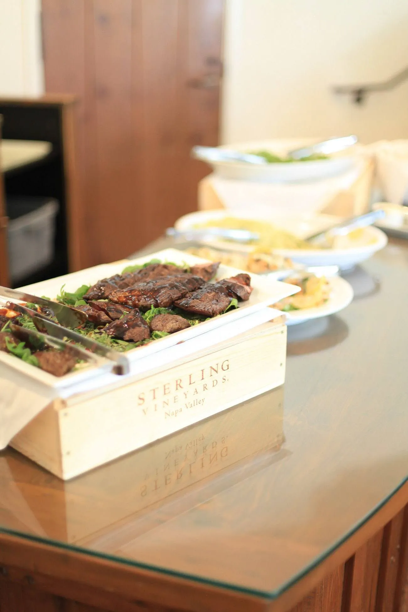 A beautiful buffet lunch at Sterling Vineyards in Napa Valley