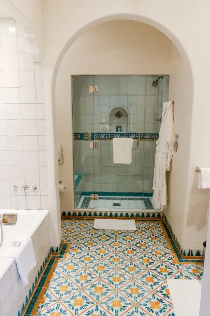 The gorgeous bathroom at Four Seasons Resort The Biltmore, Santa Barbara