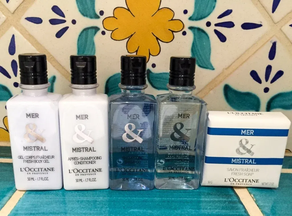 L'Occitane bath amenities at Four Seasons Resort The Biltmore, Santa Barbara