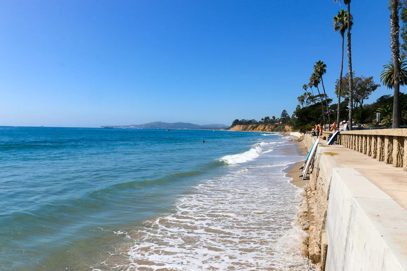 Butterfly Beach in Montecito is right in front of Four Seasons Resort The Biltmore Santa Barbara