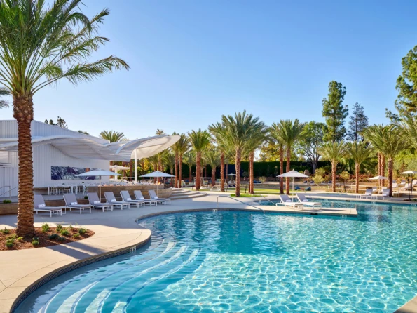 The Cove pool on a sunny day.