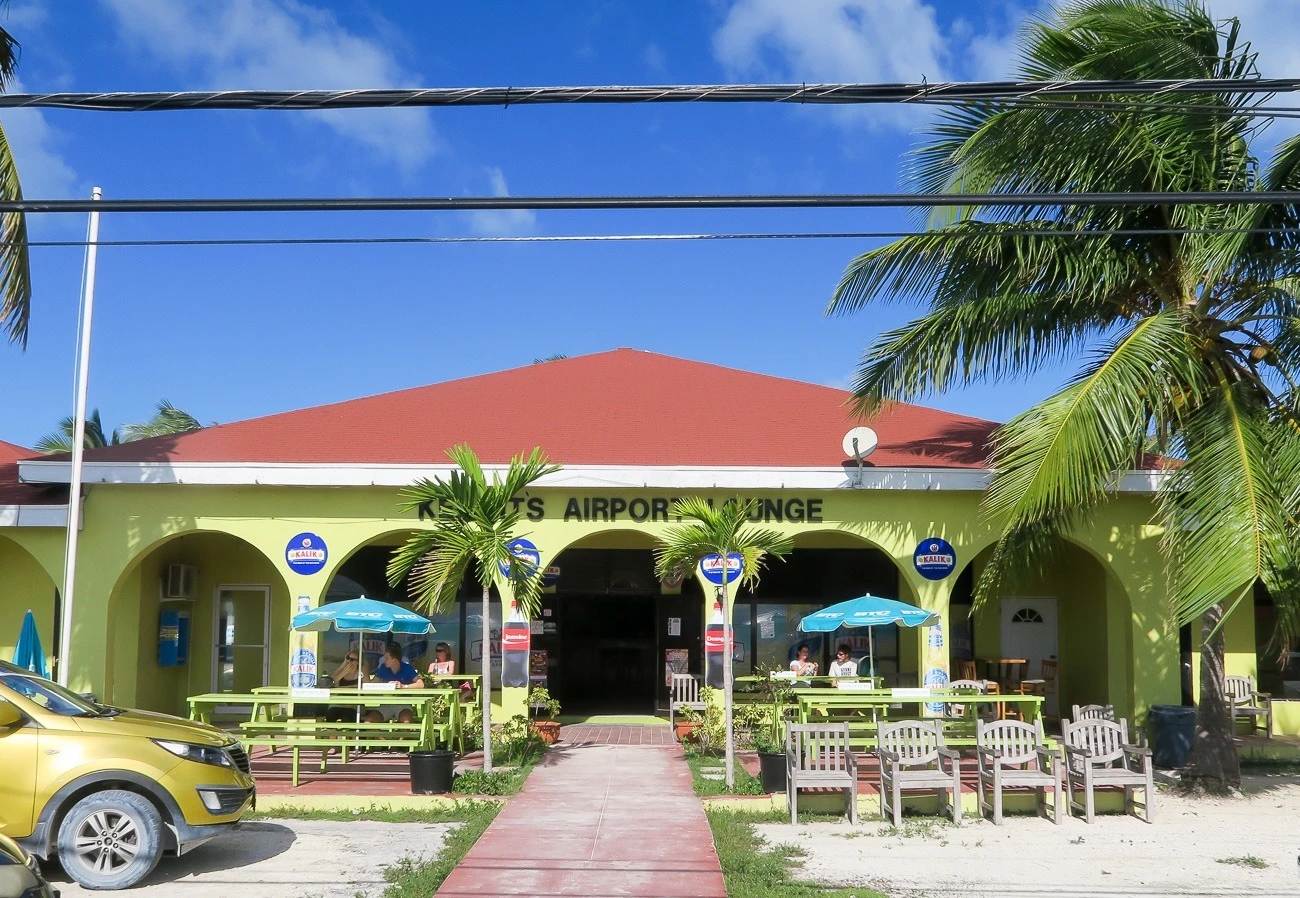 Kermit's Airport Lounge at George Town airport on Great Exuma in the Bahamas