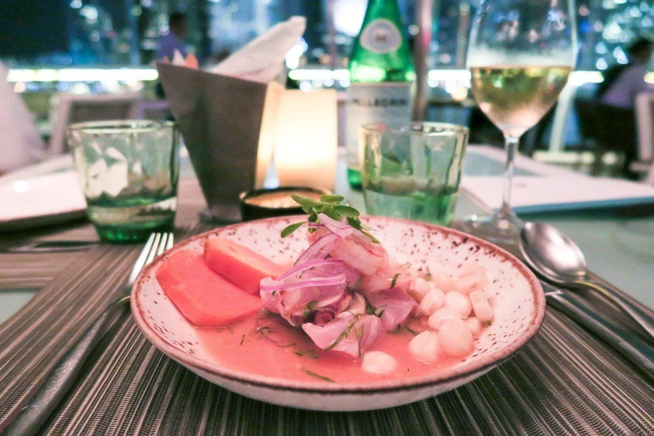 Mixed ceviche at La Mar by Gaston Acurio restaurant in Mandarin Oriental, Miami