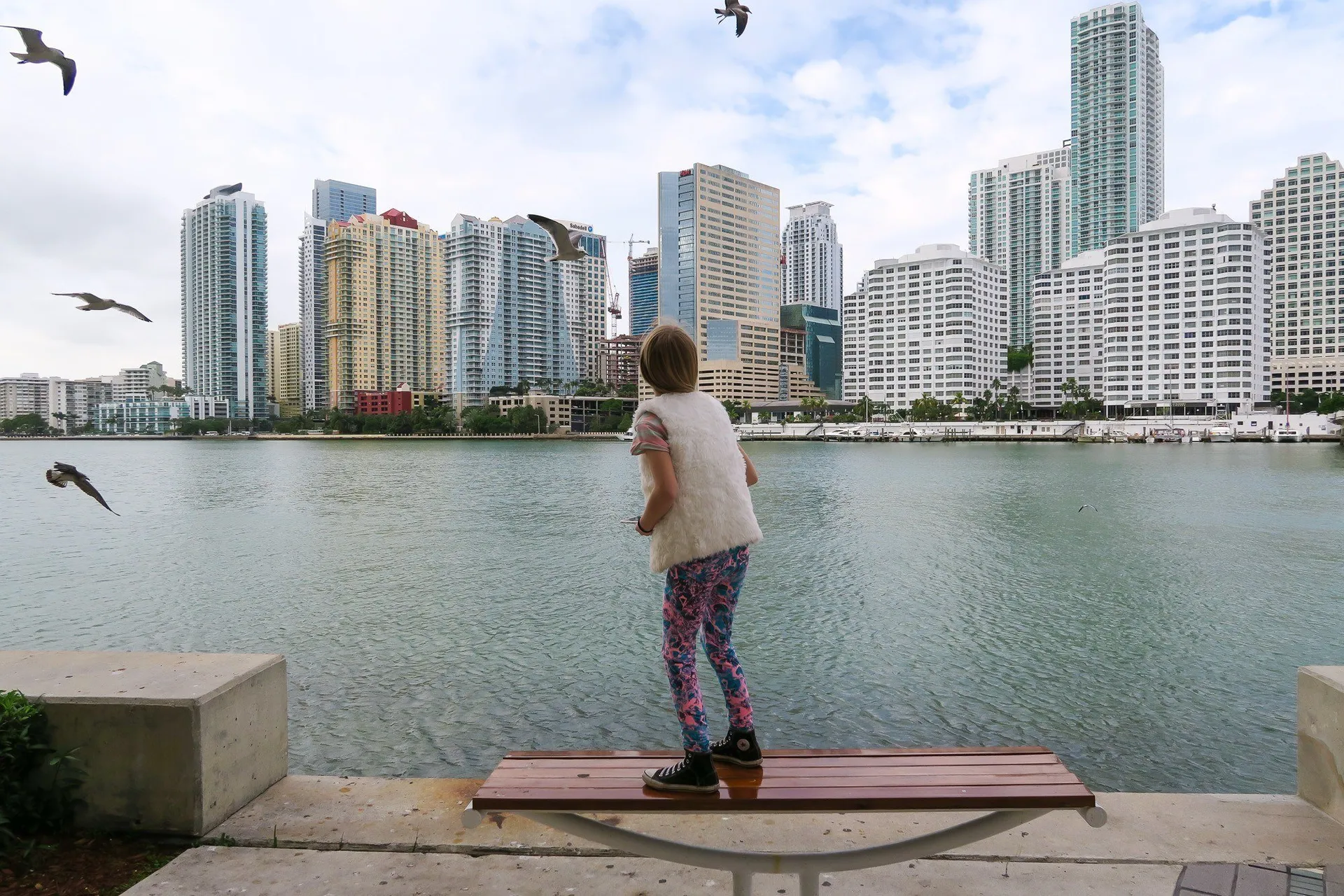 Biscayne Bay steps from the luxury hotel Mandarin Oriental, Miami.