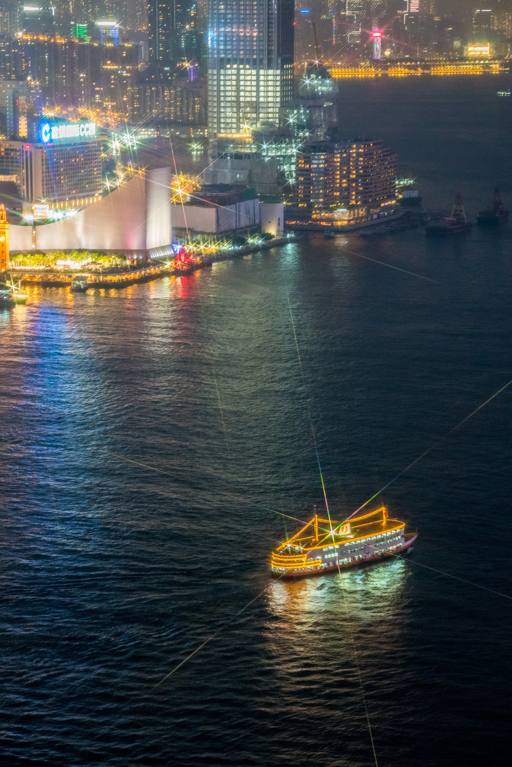Victoria Harbour in Hong Kong shot with a Hoya 6-star filter