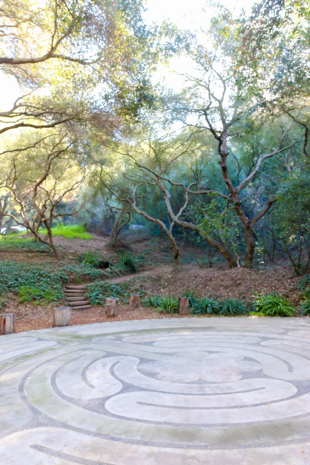 The labyrinth at Golden Door plays a big role in creating spiritual awareness for guests.