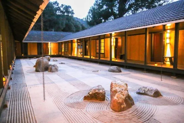 The beautiful zen garden at Golden Door in Escondido, voted the world's best destination spa.