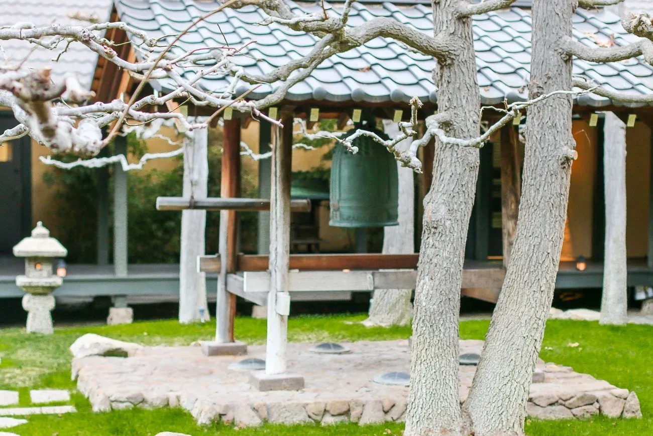 The early Edo period temple bell summons guests of Golden Door spa to appetizers every day at 6:15 p.m.