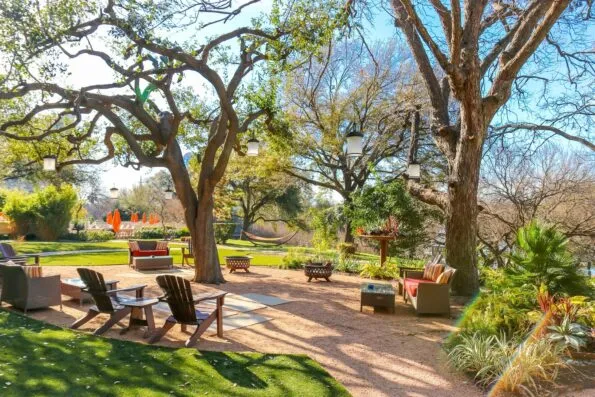 The gardens at Four Seasons Hotel Austin