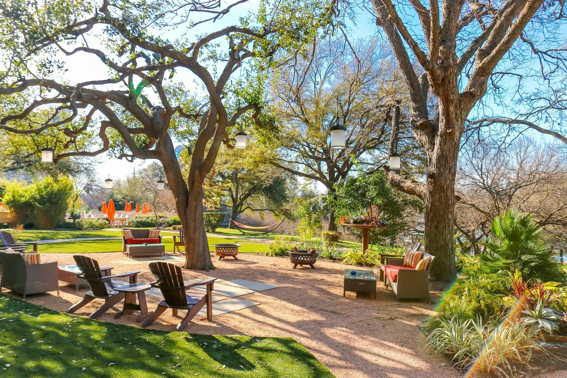 The gardens at Four Seasons Hotel Austin