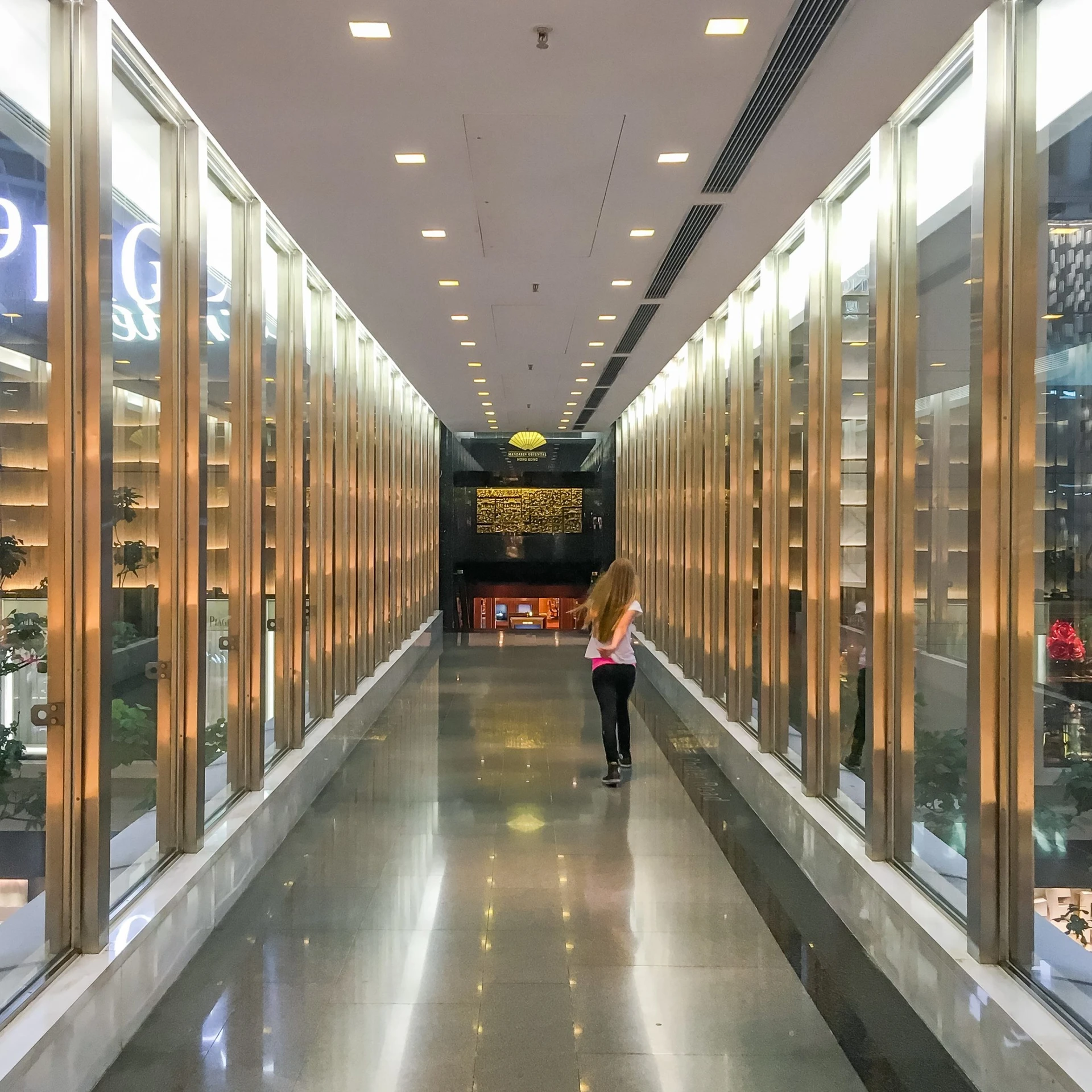 This walkway connect Mandarin Oriental, Hong Kong to the Prince's Building stores where a number of kids' products can be purchased.
