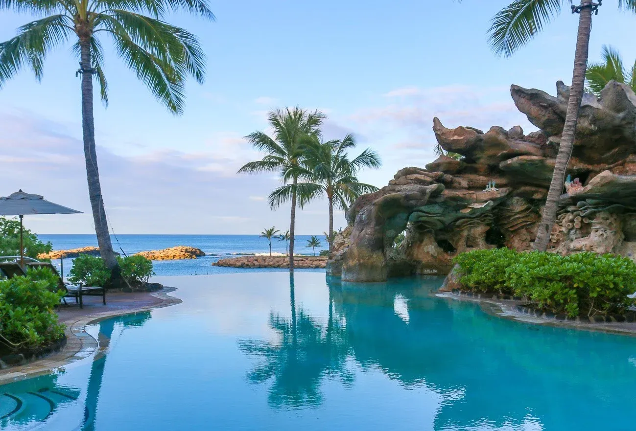 One of the many pools at Aulani, a Disney Resort and Spa in Hawaii.
