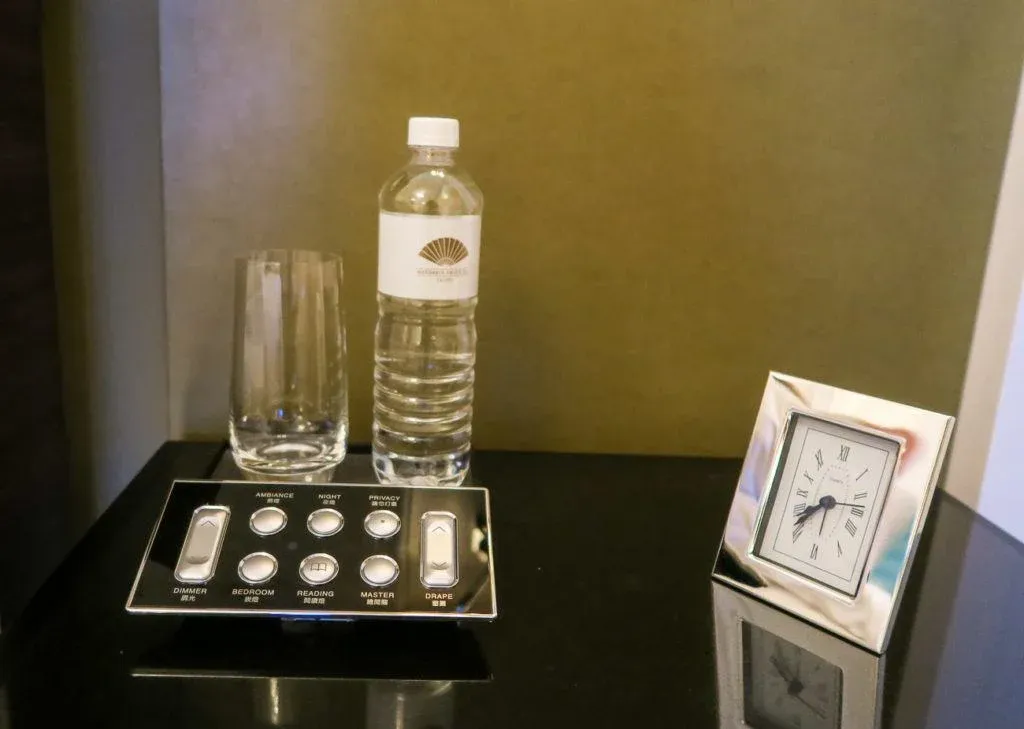 The curtains are controlled by remote at Mandarin Oriental, Taipei