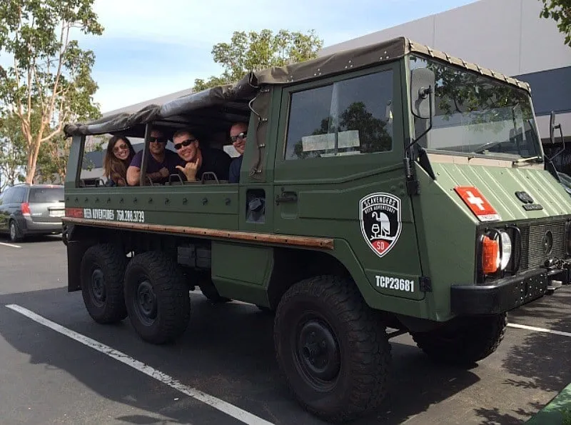 Scavengers Beer Tours take guests to North County breweries in a Swiss Pinzgauer