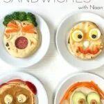 Make easy and cute sandwiches for kids using naan.