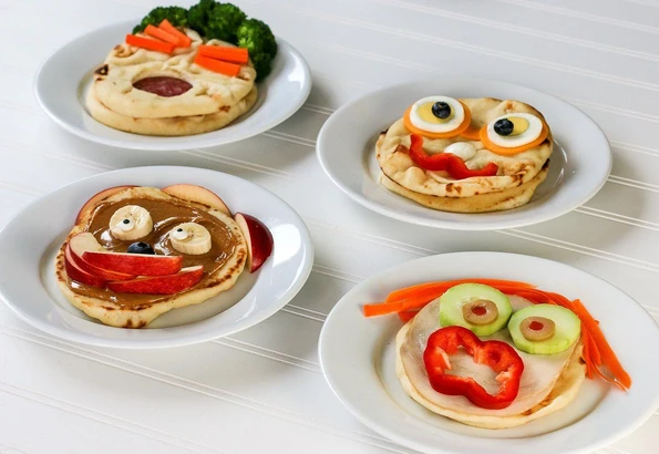 Easy kids lunch sandwiches with naan