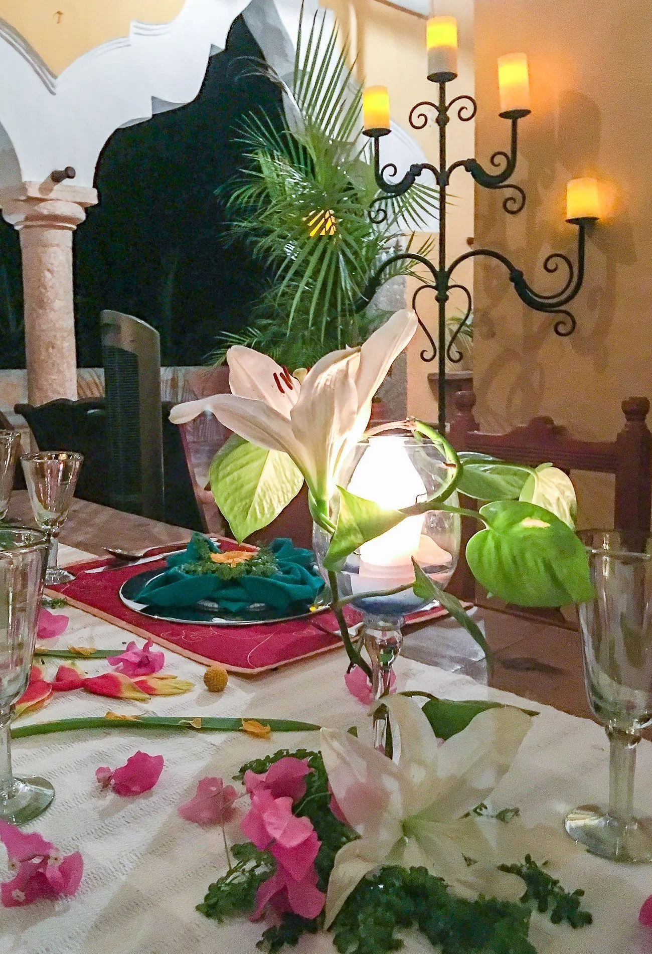 Flower art at Hacienda Petac