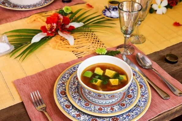Soups were often a first course at Hacienda Petac, a luxury accommodation near Merida, Mexico